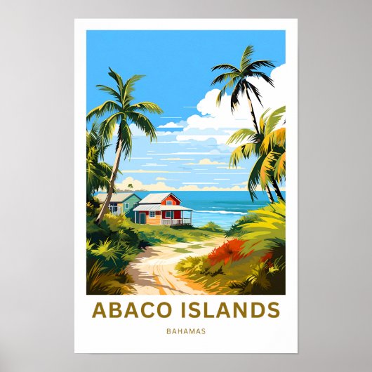 Abaco Islands Bahama's Reisprint Poster (Voorkant)