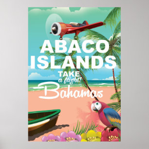Abaco Islands strand vakantieposter Poster