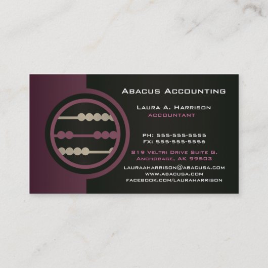 Abacus Accounting Visitekaartjes (Voorkant)