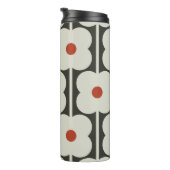 Abacus Bloem Tomaat Rood Rasterpatroon Thermosbeker (Geroteerd rechts)