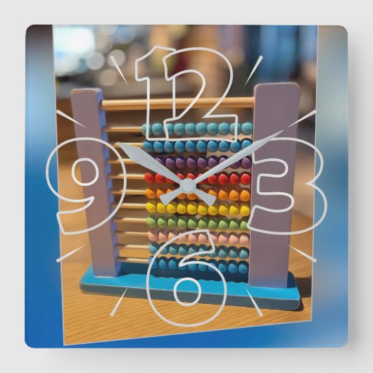 Abacus eerste computer vierkante klok (Voorkant)