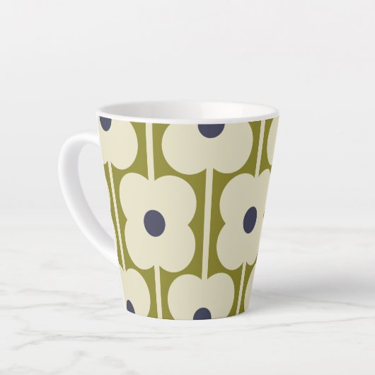 Abacus Flower Lined Eyelet Olive and Blue Latte Mok (Linkerhoek)