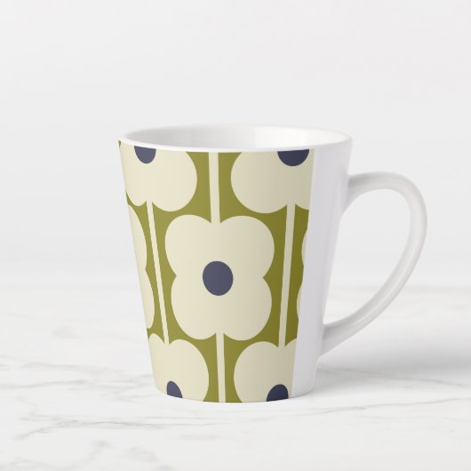 Abacus Flower Lined Eyelet Olive and Blue Latte Mok (Rechts)