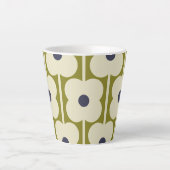 Abacus Flower Lined Eyelet Olive and Blue Latte Mok (Voorkant)