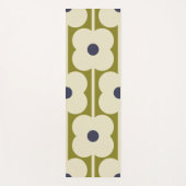 Abacus Flower Lined Eyelet Olive and Blue Yogamat (Voorkant)