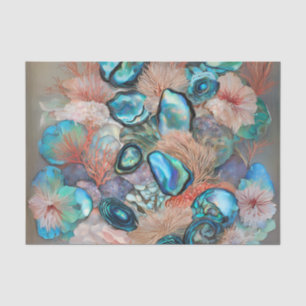 Abalone en Koraal Decoupage Tissue Tissuepapier