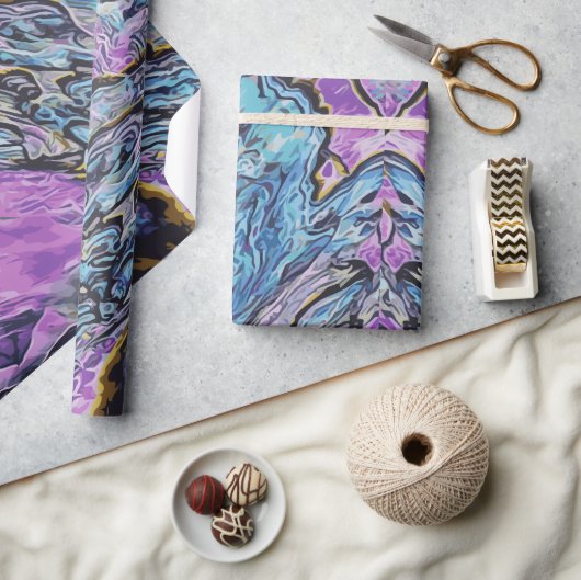 Abalone Paua Abstract Zee Shell Cadeaupapier (Crafts)