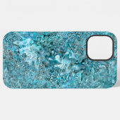 Abalone Pāua Shell Aqua Blue iPhone Hoesje (Achterkant horizontaal)