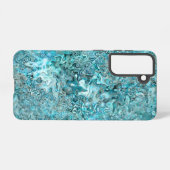 Abalone Pāua Shell Aqua Blue Samsung Galaxy Hoesje (Achterkant horizontaal)