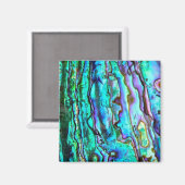 Abalone paua shell image carré aimant (Recto/Verso)
