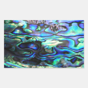 Abalone paua shell rechthoekige sticker