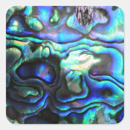 Abalone paua shell vierkante sticker (Voorkant)