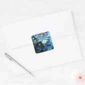 Abalone paua shell vierkante sticker (Envelop)