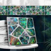 Abalone schelp textuur - cellen collage N2 Tegeltje