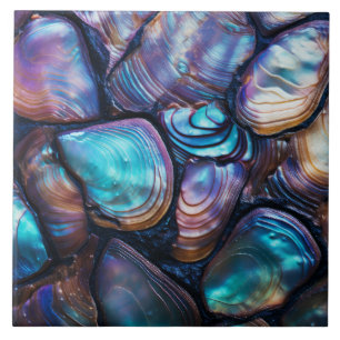 Abalone Shell Abstract Pattern Tegeltje
