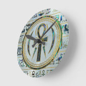 Abalone Shell Egyptian Ankh Cross symbool Ronde Klok (Hoek)