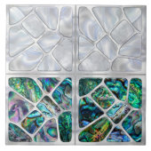Abalone Shell en Pearl - Cellen Collage N10 Tegeltje (Voorkant)