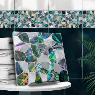 Abalone Shell en Pearl - Cellen Collage N16 Tegeltje