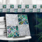 Abalone Shell en Pearl - Cellen Collage N8 Tegeltje