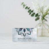 Abalone Shell en Silver lijst Lotus op parels Visitekaartje (Staand voorkant)