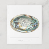 Abalone Shell Groene Waterverf Strand Bruiloft (Buitenkant ongevouwen)