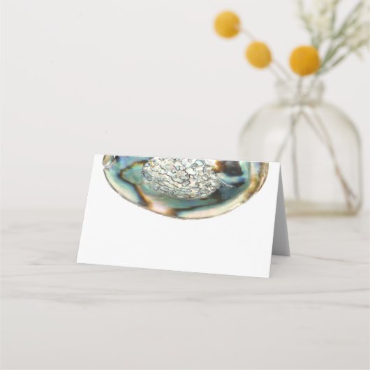 Abalone Shell Groene Waterverf Strand Bruiloft (Achterkant)