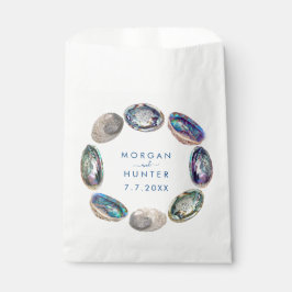 Abalone Shell Kleurrijke Waterverf Strand Bruiloft Bedankzakje