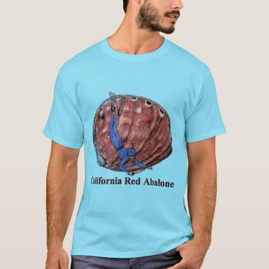  Abalone Shell met een Freediving Diver URM T-shirt (Voorkant)