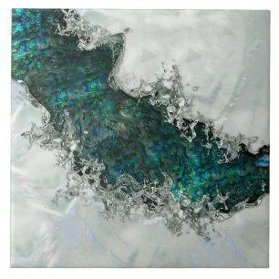 Abalone Shell Pearl en Silver 1 Tegeltje