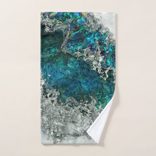 Abalone Shell Pearl et Argent 2 (Serviette à main)