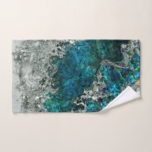 Abalone Shell Pearl et Argent 2 (Serviette à main)