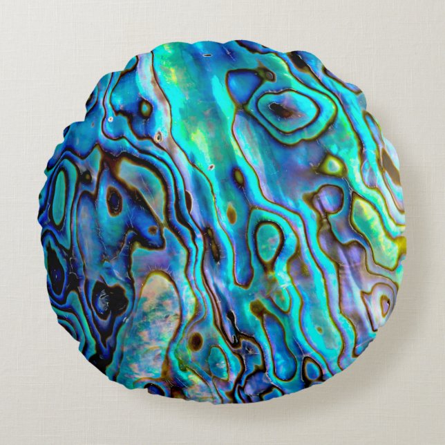 Abalone shell rond kussen (Voorkant)