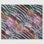 Abalone Shell Scallop 3D roze Cadeaupapier (Vlak)