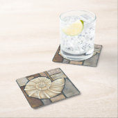 Abalone Shell Vierkante Kartonnen Onderzetter (Insitu)