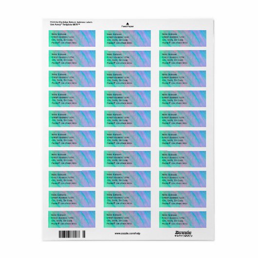 Abalone Shell Waterverf parelmoer Schelpdieren Etiket (Full Sheet)