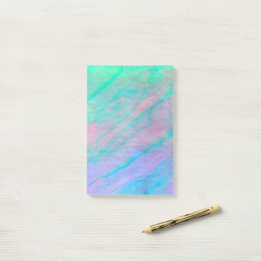 Abalone Shell Waterverf parelmoer Schelpdieren Post-it® Notes (Op bureau)