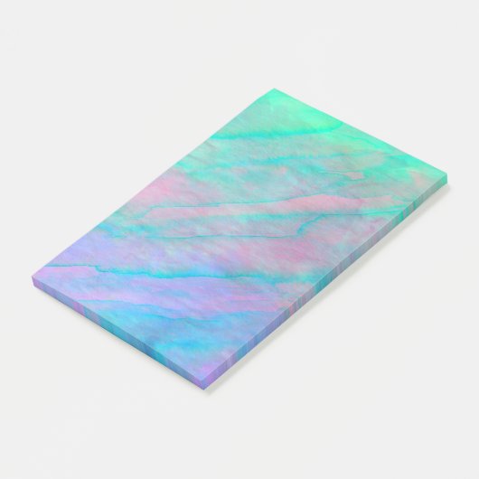 Abalone Shell Waterverf parelmoer Schelpdieren Post-it® Notes (Schuin)
