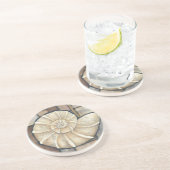 Abalone Shell Zandsteen Onderzetter (Zijkant)