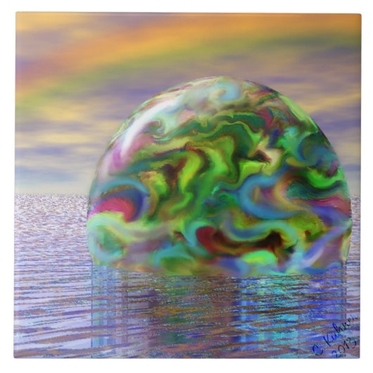 Abalone Sphere Tile Tegeltje (Voorkant)
