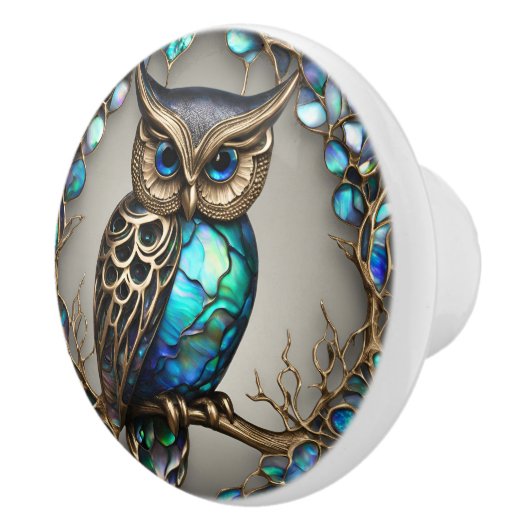 Abalone uil keramische knop (Rechts)