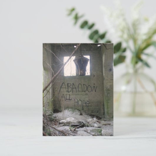 Abandon All Hope Briefkaart (Staand voorkant)