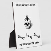 "ABANDON ALL HOPE" Plaque Fotoplaat (Zijkant)