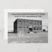 Abandon de l'école au Texas Photo Carte postale (Devant / Derrière)