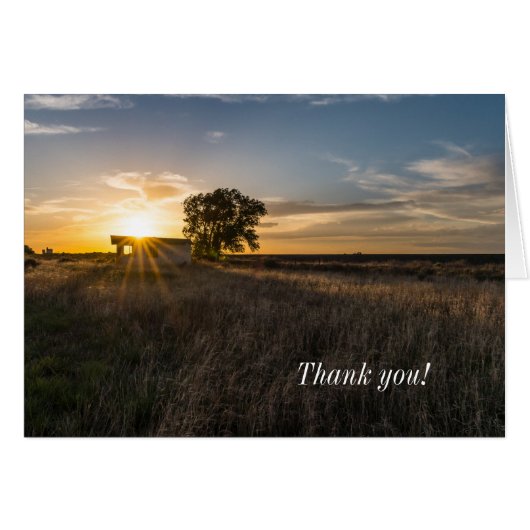 Abandon du Carte de remerciements couché de soleil (Devant Horizontal)