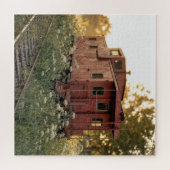 Abandoned Caboose In a Wildflower Field Legpuzzel (Horizontaal)