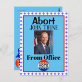 Abandonner la carte postale John Thune (Devant / Derrière)