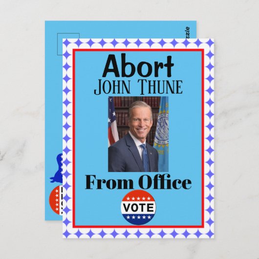 Abandonner la carte postale John Thune (Devant / Derrière)