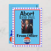 Abandonner la carte postale Rand Paul (Devant / Derrière)