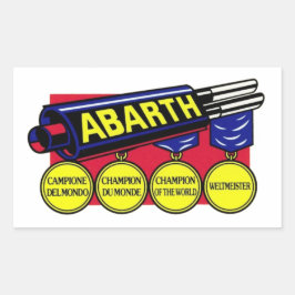 Abarth Uitlaatkaartje Rechthoekige Sticker
