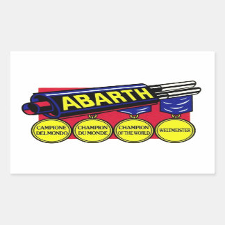 Abarth Uitlaatkaartje Rechthoekige Sticker